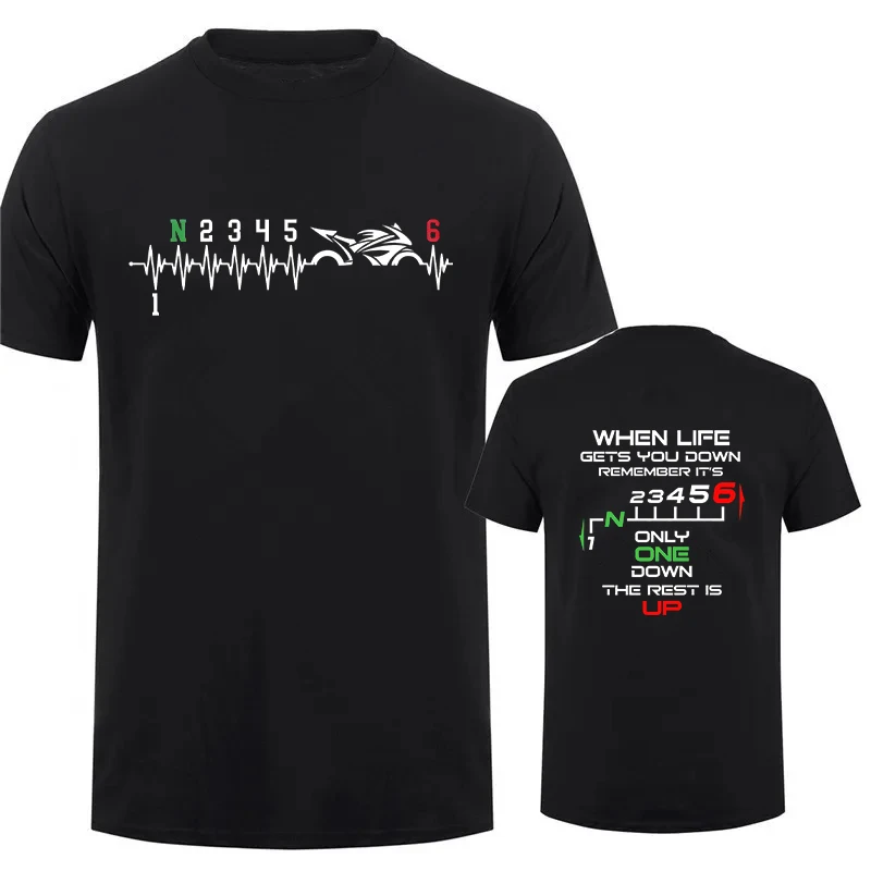 Motorcycle Gear Mens - 1N23456 Motorcycle Gear Biker Heartbeat Print