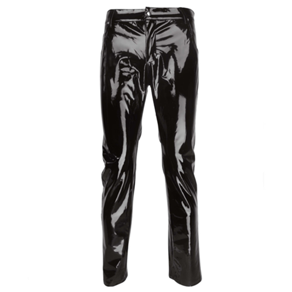 Shiny PVC Latex Trousers Men M - Motorcycle Gear For Men recension och pris