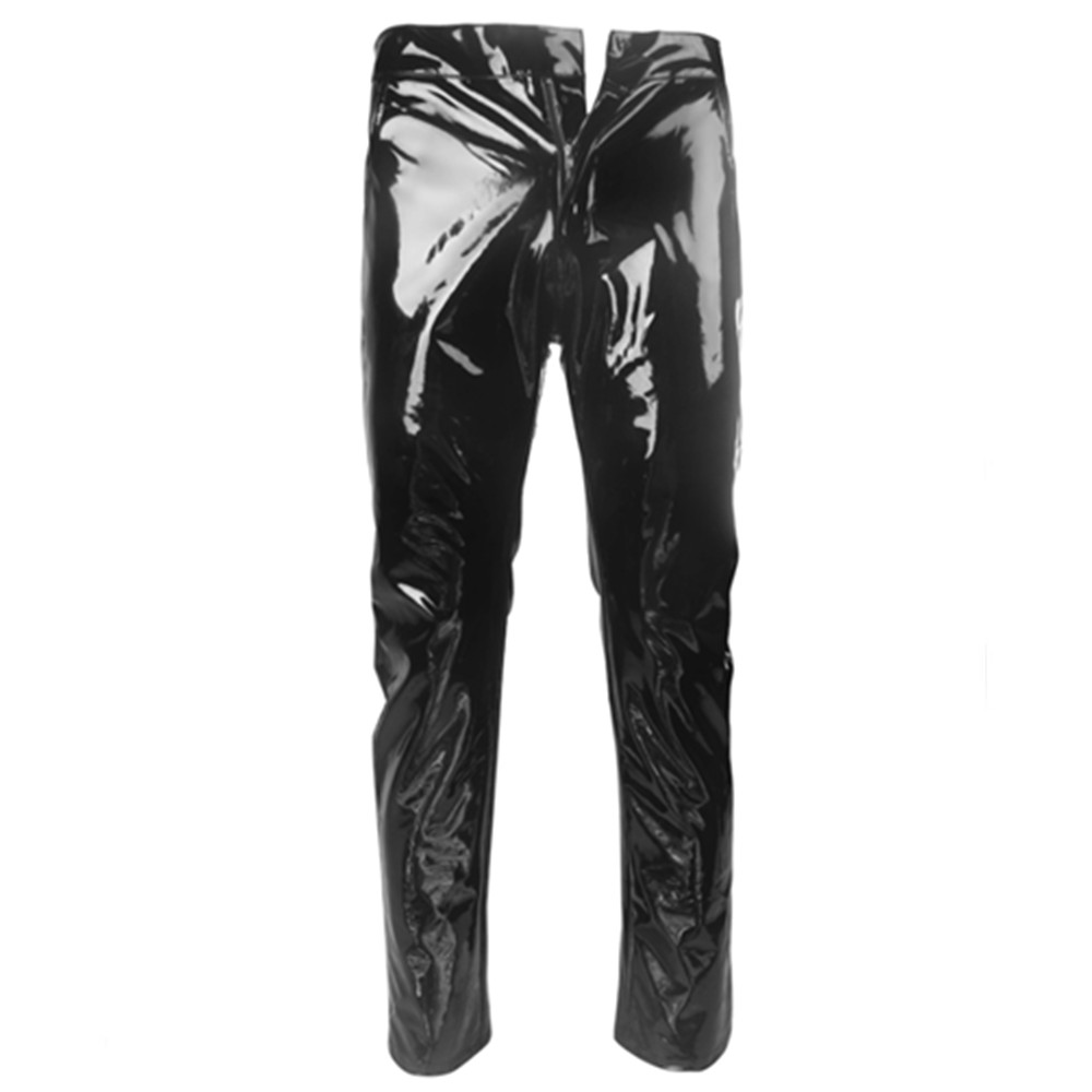 Shiny PVC Latex Trousers Men M - Motorcycle Gear For Men recension och pris