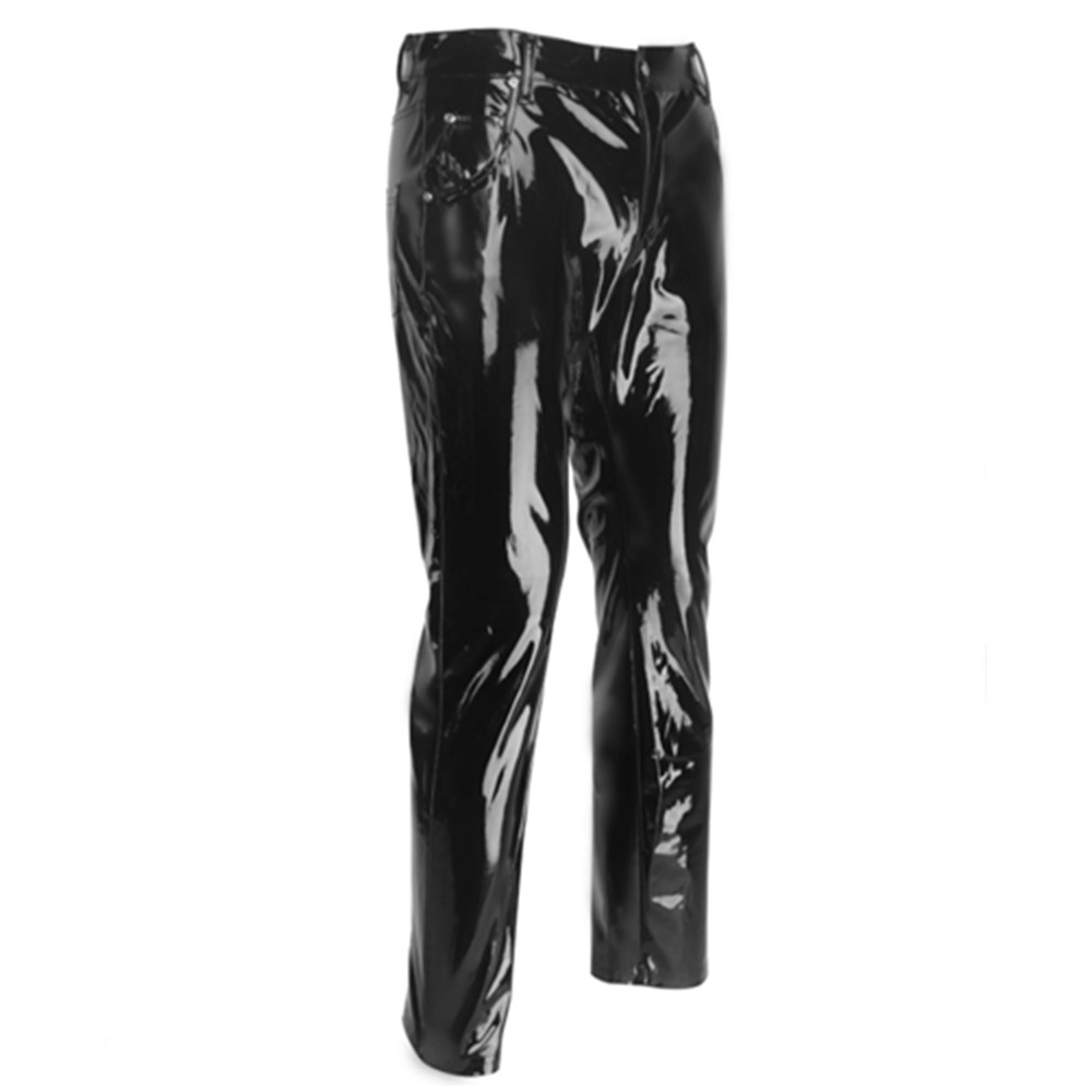 Shiny PVC Latex Trousers Men M - Motorcycle Gear For Men recension och pris