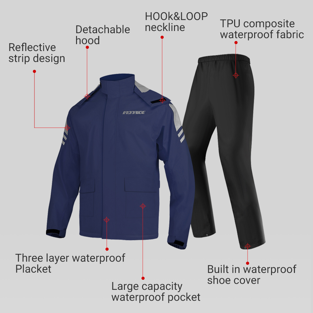 Men's Motorcycle Raincoat Suit - Motorcycle Gear For Men recension och pris